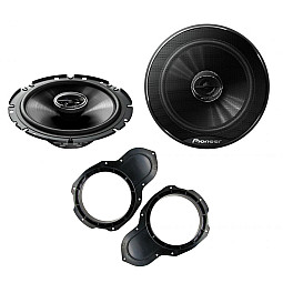 thumbnail image 2 of Pioneer TS-G1720F 6.5” Coaxial Speakers For Fiat Panda – 300W With Door Adapters 2 of 4