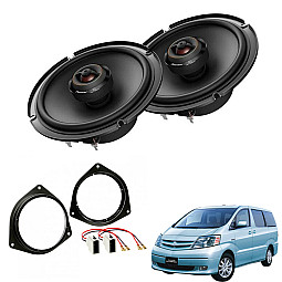 Toyota Alphard 2002 - 2008 AH-10 Pioneer 6.5" Front or Rear Door Speaker Upgrade Pack Toyota Alphard 2002 - 2008 AH-10 Pioneer 6.5" Front or Rear Door Speaker Upgrade Pack