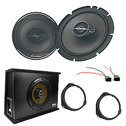 Vauxhall Corsa D 2006 - 2014 Front Door Speaker & 12" Amplified Subwoofer Upgrade Pack