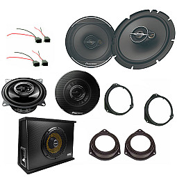 Vauxhall Corsa D 2 Door or 4 Door 2006> Front and Rear Speaker & Amplified Subwoofer Upgrade Pack