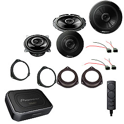 Vauxhall Corsa D 2 Door or 4 Door 2006-2014 Front and Rear Speaker, Amplified Subwoofer Upgrade Kit