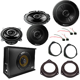 Vauxhall Corsa D 2 Door or 4 Door 2006-2014 Front and Rear Speaker, 12" Subwoofer Upgrade Pack