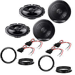 VW Golf MK 7 Pioneer Front and Rear Door Speaker Upgrade Kit with Wiring Adaptors VW Golf MK 7 Pioneer Front and Rear Door Speaker Upgrade Kit with Wiring Adaptors