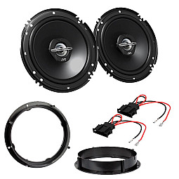 VW Golf MK 7 JVC 6.5" Front or Rear Door Speaker Upgrade Kit with Wiring Adaptor