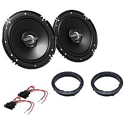VW Golf 2008-2011 JVC 6.5" 17CM 2 Way Front or Rear Car Door Speakers Upgrade Kit