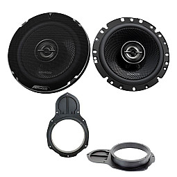 VW Passat 2005-2015 Kenwood 6.5" 2-Way Coaxial Car Front Doors Speaker Upgrade Pack