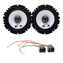 Peugeot Partner Van 1997 - 2007 Alpine 6-1/2" Front Door Speakers & Wiring Kit