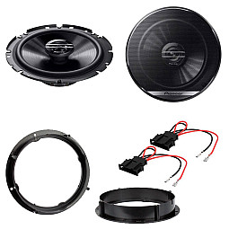 VW Golf MK 7 Pioneer 17cm Front or Rear Door Speaker Upgrade Kit with Wiring Adaptors