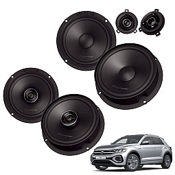 VW T-Roc 2017 - 2025 Pioneer Front Component and Rear Coaxial Speaker Upgrade Kit VW T-Roc 2017 - 2025 Pioneer Front Component and Rear Coaxial Speaker Upgrade Kit