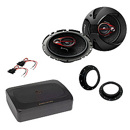 VW Transporter T6 2015 - 2019 Pioneer 6.5" Speaker & Infinity Compact Under Seat Subwoofer Pack