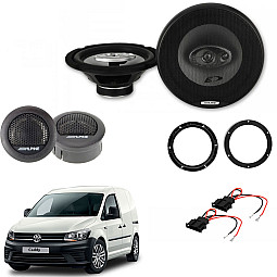 VW Caddy 2003 - 2015 Alpine Front Door 8"  / Top Dash Tweeters Upgrade Kit VW Caddy 2003 - 2015 Alpine Front Door 8"  / Top Dash Tweeters Upgrade Kit