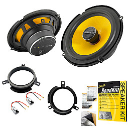 JL Audio 6.5" 2-Way Coaxial Front or Rear Doors Speaker Upgrade Pack With Sound Deadening Sheet For Volvo