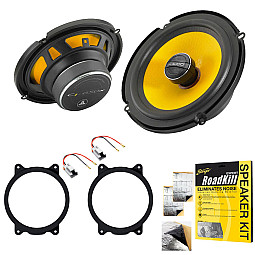Volvo JL Audio 6.5" 2-Way Coaxial Front or Rear Doors Speaker Upgrade Pack With Sound Deadening Sheet