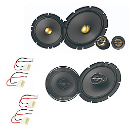 Ford Fiesta 2009 - 2017 Pioneer Front and Rear Door Speaker Upgrade Kit + Wiring Adaptors