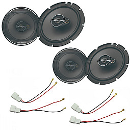 Toyota Aygo 2005 - 2014 Pioneer Front and Rear Door Speaker Upgrade Kit Toyota Aygo 2005 - 2014 Pioneer Front and Rear Door Speaker Upgrade Kit