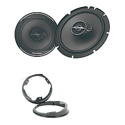 Pioneer Front or Rear Door 6.5" 17cm 3-way Coaxial Speaker Upgrade Kit for Ford