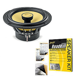 Focal EC165KE 6 1/2” (165MM) 2-Way Coaxial Car Speaker Kit with Sound Deadening Sheets Focal EC165KE 6 1/2” (165MM) 2-Way Coaxial Car Speaker Kit with Sound Deadening Sheets