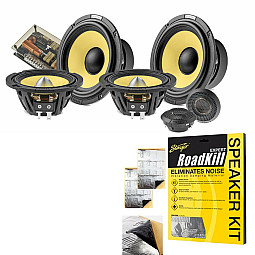 Focal ES165KX3E Elite K2 Power Series 6.5" 3 Way Component Speaker System With Sound Deadening Sheets Focal ES165KX3E Elite K2 Power Series 6.5" 3 Way Component Speaker System With Sound Deadening Sheets