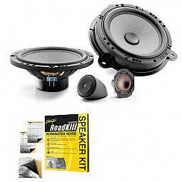 Focal ISRNS165 Dacia Custom Fit 6.5" 2 Way Component Speakers 240W With Sound Deadening Sheet Focal ISRNS165 Dacia Custom Fit 6.5" 2 Way Component Speakers 240W With Sound Deadening Sheet