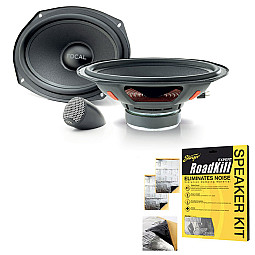 Focal ISU690 Integration Series 6" x 9" 2 Way Component speakers With Sound Proofing Deadening Sheet