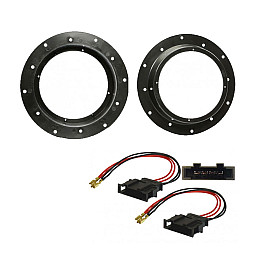Skoda Octavia, Superb, Yeti 165mm Front Door Speaker Adaptor Rings With Speaker Adaptor Plugs Skoda Octavia, Superb, Yeti 165mm Front Door Speaker Adaptor Rings With Speaker Adaptor Plugs
