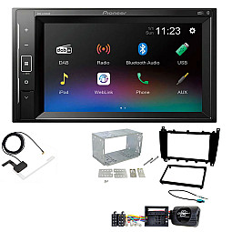 Mercedes C Class 2004 - 2007 Pioneer DAB Digital Radio, 6.2" Screen iPod iPhone Bluetooth Stereo Upgrade Kit