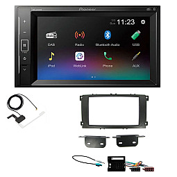 Ford Focus, Mondeo, S-Max Black Pioneer DAB Digital Radio, 6.2" Screen Bluetooth Stereo Upgrade Kit Ford Focus, Mondeo, S-Max Black Pioneer DAB Digital Radio, 6.2" Screen Bluetooth Stereo Upgrade Kit