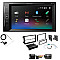 VW EOS, Fusca, Golf, Jetta Matt Black Pioneer Double Din with DAB, 6.2" Screen Bluetooth Stereo Upgrade Kit