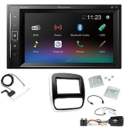 Vauxhall Vivaro (Silver/Black) Pioneer DAB Digital Radio, 6.2" Screen Bluetooth Stereo Upgrade Kit Vauxhall Vivaro (Silver/Black) Pioneer DAB Digital Radio, 6.2" Screen Bluetooth Stereo Upgrade Kit