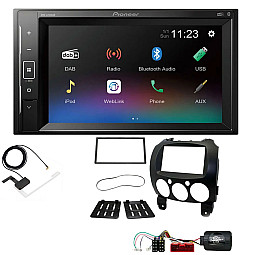 Mazda 2 Non-Bose 2008-2014 Pioneer DAB Digital Radio, 6.2" Screen iPod iPhone Bluetooth Stereo Upgrade Kit