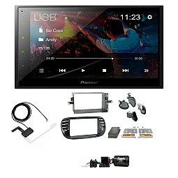 Fiat 500 2007 - 2015 Piano Black Pioneer 6.8" Screen Bluetooth WebLink USB DAB Radio Upgrade Kit Fiat 500 2007 - 2015 Piano Black Pioneer 6.8" Screen Bluetooth WebLink USB DAB Radio Upgrade Kit
