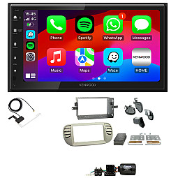 Fiat 500 2007-2015 Kenwood Wired Android Auto / CarPlay Bluetooth DAB+ Stereo Upgrade Pack