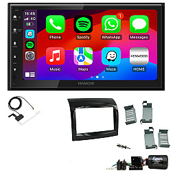 Fiat Ducato 2012 - 2014 Black Kenwood Wired Android Auto / CarPlay Bluetooth DAB+ Stereo Upgrade Pack
