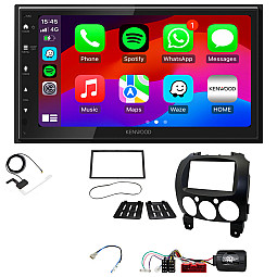 Mazda 2 (2008-2014) Kenwood Wired Android Auto / CarPlay Bluetooth DAB+ Stereo Upgrade Pack