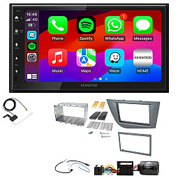 Seat Leon 2005-2012 (Ona Silver) Kenwood Wired Android Auto / CarPlay Bluetooth DAB+ Stereo Upgrade Pack