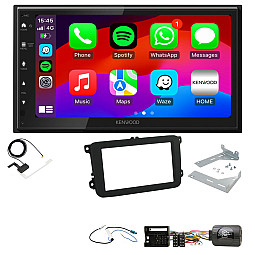 Volkswagen EOS, Fusca, Golf, Jetta Kenwood Wired Android Auto / CarPlay Bluetooth DAB+ Stereo Upgrade Pack Volkswagen EOS, Fusca, Golf, Jetta Kenwood Wired Android Auto / CarPlay Bluetooth DAB+ Stereo Upgrade Pack