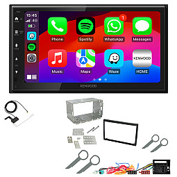 VW Polo 9N3 2005-2009 Kenwood DMX5023DABS Wired Android Auto / CarPlay Bluetooth DAB+ Stereo Upgrade Pack