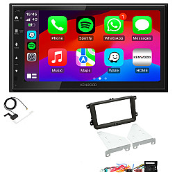 Volkswagen Caddy, Eos, Fusca, Golf, Jetta, Magotan Kenwood Wired Android Auto / CarPlay Bluetooth DAB+ Stereo Upgrade Pack Volkswagen Caddy, Eos, Fusca, Golf, Jetta, Magotan Kenwood Wired Android Auto / CarPlay Bluetooth DAB+ Stereo Upgrade Pack