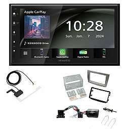 Alfa Romeo Mito 2008-2014 Kenwood 6.8" Wireless CarPlay / Android Auto, DAB+ Bluetooth Stereo Upgrade Pack Alfa Romeo Mito 2008-2014 Kenwood 6.8" Wireless CarPlay / Android Auto, DAB+ Bluetooth Stereo Upgrade Pack
