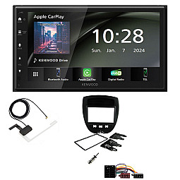 Citroen C1 2005 - 2014 Kenwood 6.8" Wireless CarPlay / Android Auto, DAB+ Bluetooth Stereo Upgrade Pack Citroen C1 2005 - 2014 Kenwood 6.8" Wireless CarPlay / Android Auto, DAB+ Bluetooth Stereo Upgrade Pack