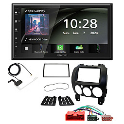 Mazda 2 (2008 - 2014) Kenwood 6.8" Wireless CarPlay / Android Auto DAB+ Bluetooth Stereo Upgrade Pack