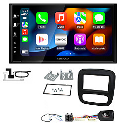 Renault Trafic 2014-2017 Black Kenwood DMX7722DABS Wireless Apple CarPlay Android Auto DAB Stereo Upgrade Kit Renault Trafic 2014-2017 Black Kenwood DMX7722DABS Wireless Apple CarPlay Android Auto DAB Stereo Upgrade Kit
