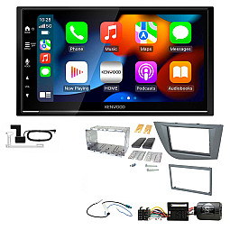 Seat Leon 2005-2012 (Ona Silver) Kenwood DMX7722DABS Wireless Apple CarPlay Android Auto DAB Stereo Upgrade Kit