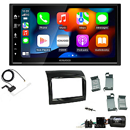 Fiat Ducato 2012 - 2014 Black Kenwood DMX7722DABS Wireless Apple CarPlay Android Auto DAB Stereo Upgrade Kit