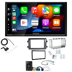 Fiat Ducato 2021 Onwards Black Kenwood DMX7722DABS Wireless Apple CarPlay Android Auto DAB Stereo Upgrade Kit