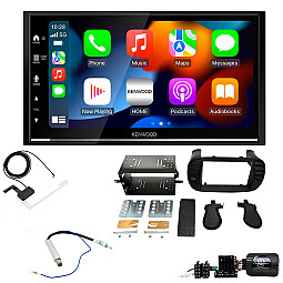 Fiat 500 2007 - 2015 Kenwood DMX7722DABS Wireless Apple CarPlay Android Auto DAB Stereo Upgrade Kit