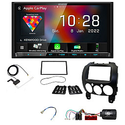 Mazda 2 (2008-2014) Kenwood CarPlay Android Auto Digital Media AV Receiver Bluetooth DAB+ Stereo Upgrade Pack