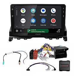 Mercedes C-Class (W204) 2007-2011 Kenwood 9" Wireless CarPlay / Android Auto Mirroring Screen Stereo Pack