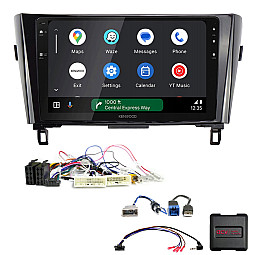 Nissan Qashqai, X-Trail 2014-2017 Kenwood 9" Wireless CarPlay / Android Auto Mirroring Screen Stereo Pack Nissan Qashqai, X-Trail 2014-2017 Kenwood 9" Wireless CarPlay / Android Auto Mirroring Screen Stereo Pack
