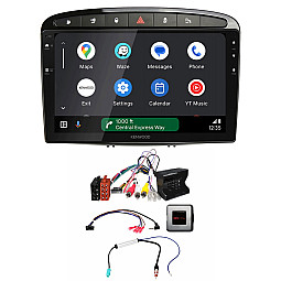 Peugeot 308, 408 2007-2015 Kenwood DMX80AXS 9" Wireless CarPlay / Android Auto Mirroring Screen Stereo Pack
